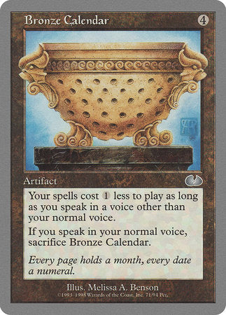 Bronze Calendar [Unglued] | Jomio and Rueliete's Cards and Comics