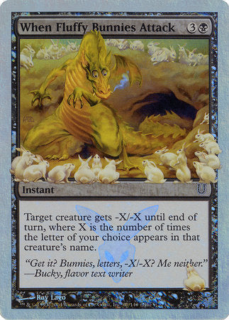 When Fluffy Bunnies Attack (Alternate Foil) [Unhinged] | Jomio and Rueliete's Cards and Comics