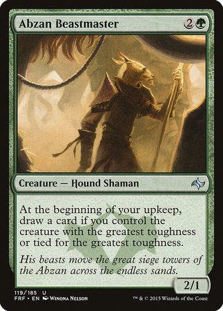 Abzan Beastmaster [Fate Reforged] | Jomio and Rueliete's Cards and Comics