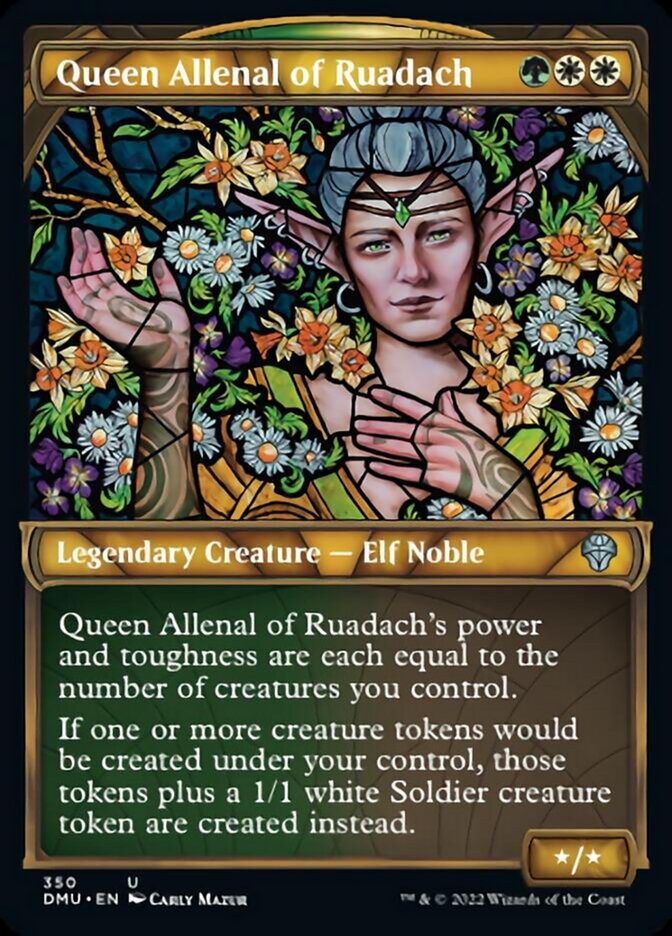 Queen Allenal of Ruadach (Showcase Textured) [Dominaria United] | Jomio and Rueliete's Cards and Comics