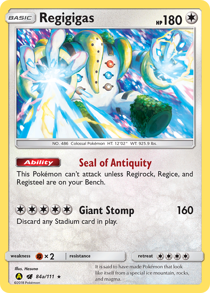 Regigigas (84a/111) (Alternate Art Promo) [Sun & Moon: Crimson Invasion] | Jomio and Rueliete's Cards and Comics