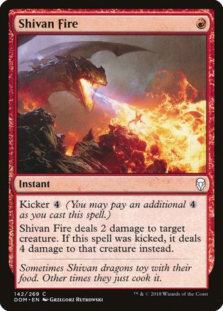 Shivan Fire [Dominaria] | Jomio and Rueliete's Cards and Comics