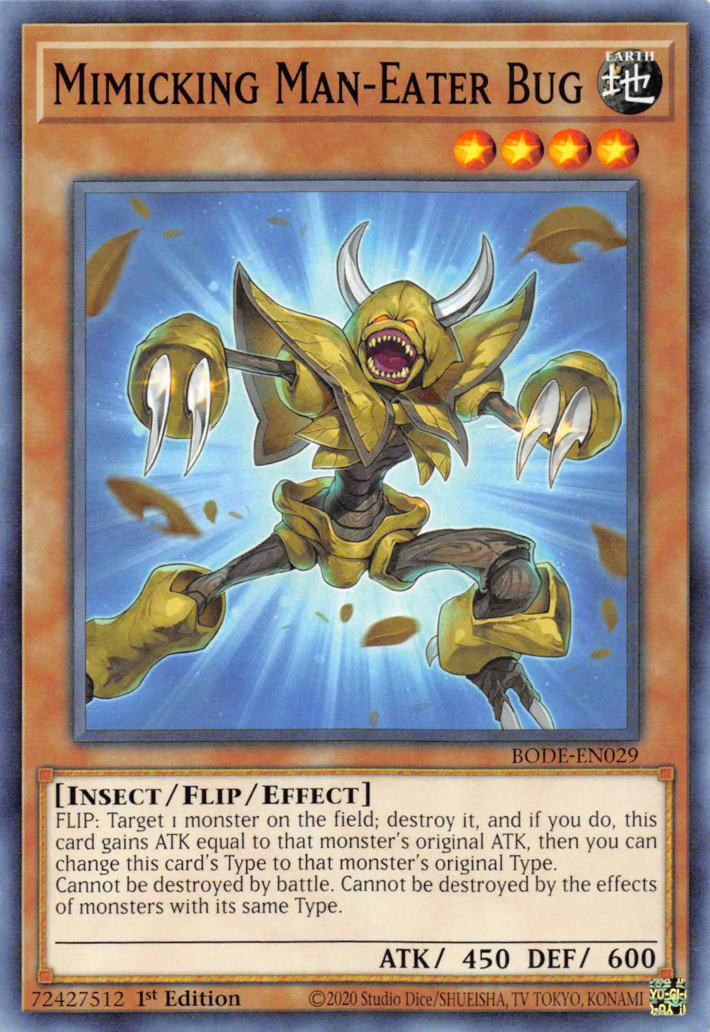 Mimicking Man-Eater Bug [BODE-EN029] Common | Jomio and Rueliete's Cards and Comics