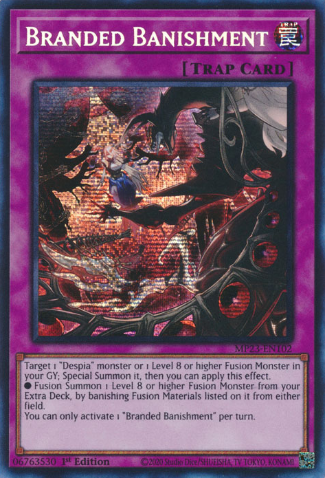 Branded Banishment [MP23-EN102] Prismatic Secret Rare | Jomio and Rueliete's Cards and Comics