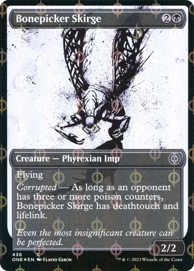 Bonepicker Skirge (Showcase Ichor Step-and-Compleat Foil) [Phyrexia: All Will Be One] | Jomio and Rueliete's Cards and Comics