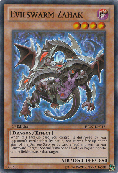 Evilswarm Zahak [HA07-EN012] Super Rare | Jomio and Rueliete's Cards and Comics