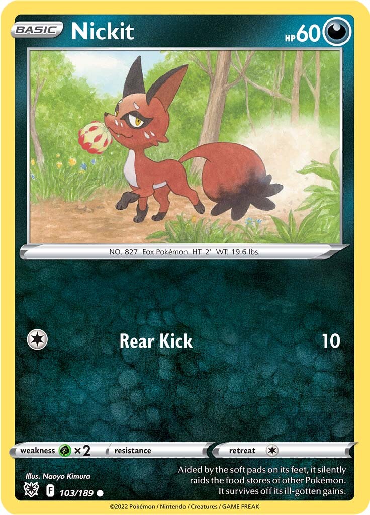 Nickit (103/189) [Sword & Shield: Astral Radiance] | Jomio and Rueliete's Cards and Comics