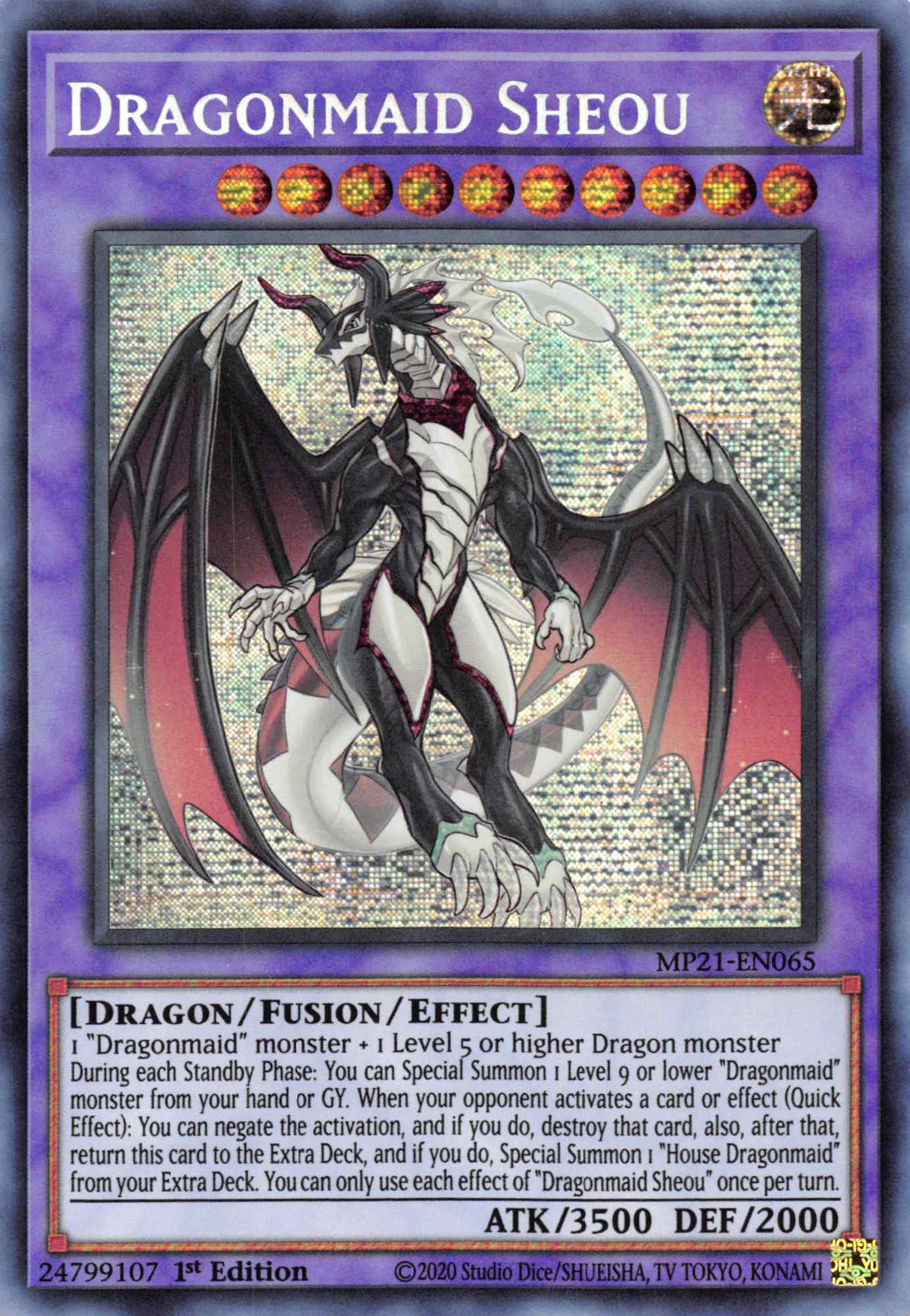 Dragonmaid Sheou [MP21-EN065] Prismatic Secret Rare | Jomio and Rueliete's Cards and Comics