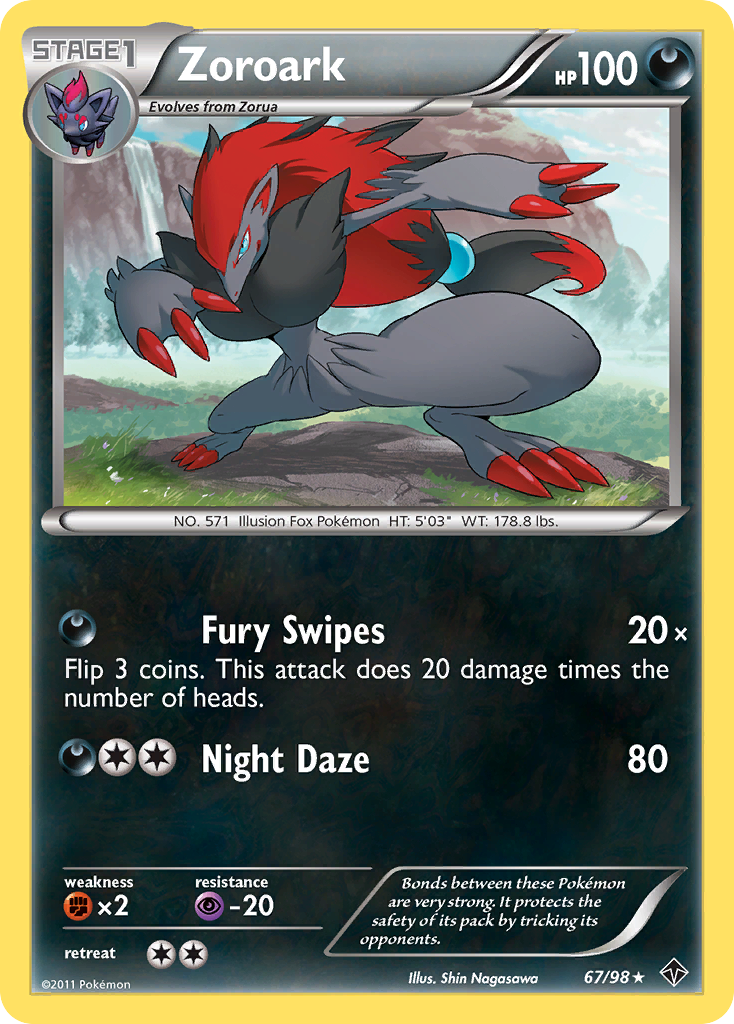 Zoroark (67/98) [Black & White: Emerging Powers] | Jomio and Rueliete's Cards and Comics