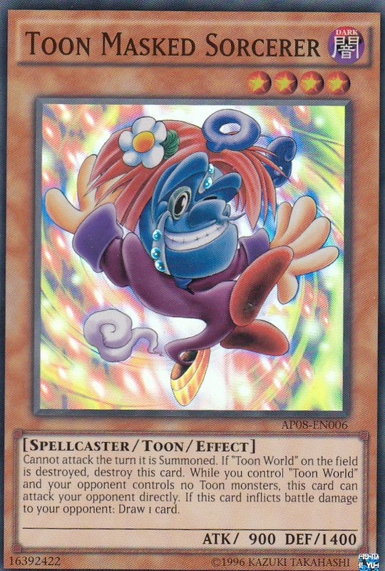 Toon Masked Sorcerer [AP08-EN006] Super Rare | Jomio and Rueliete's Cards and Comics