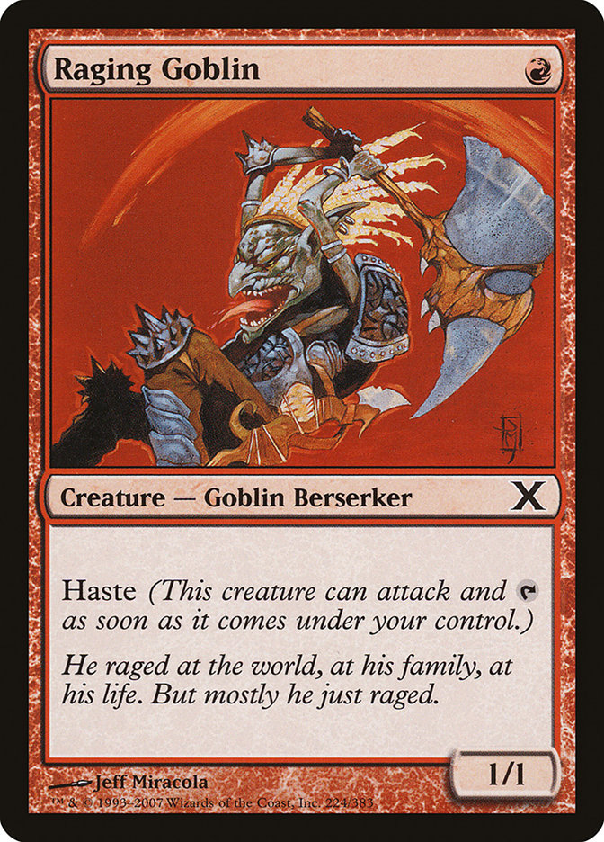 Raging Goblin [Tenth Edition] | Jomio and Rueliete's Cards and Comics