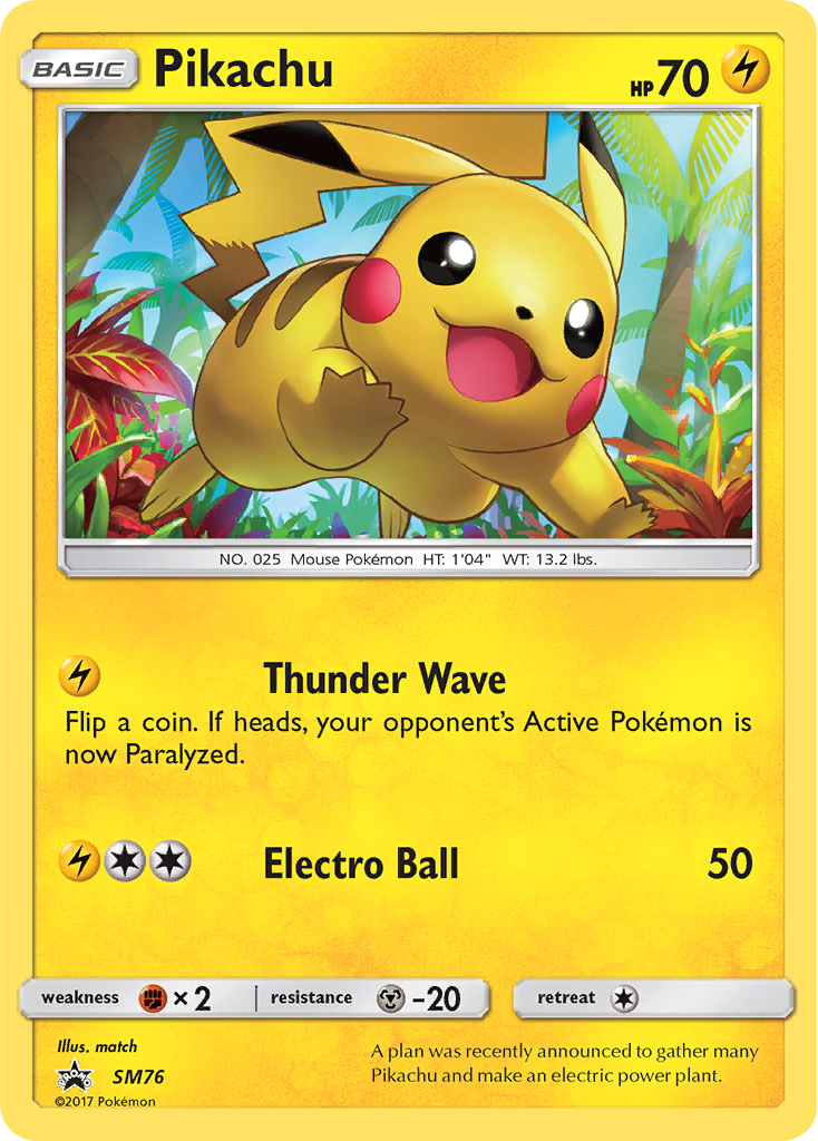 Pikachu (SM76) [Sun & Moon: Black Star Promos] | Jomio and Rueliete's Cards and Comics