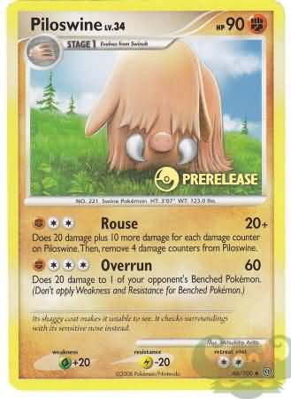 Piloswine (46/100) (Prerelease Promo) [Nintendo: Black Star Promos] | Jomio and Rueliete's Cards and Comics