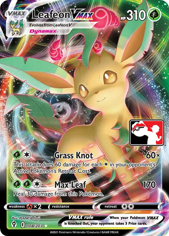 Leafeon VMAX (008/203) [Prize Pack Series One] | Jomio and Rueliete's Cards and Comics