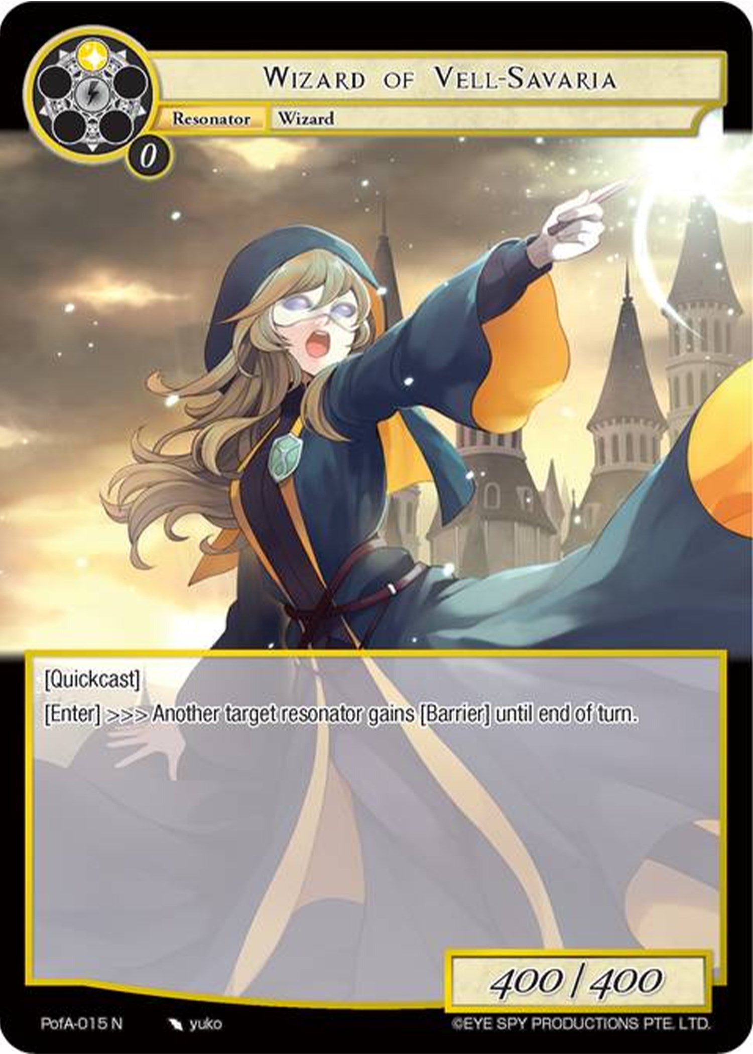 Wizard of Vell-Savaria (PofA-015) [Alice Origin IV: Prologue of Attoractia] | Jomio and Rueliete's Cards and Comics