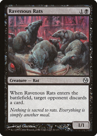 Ravenous Rats [Duels of the Planeswalkers] | Jomio and Rueliete's Cards and Comics