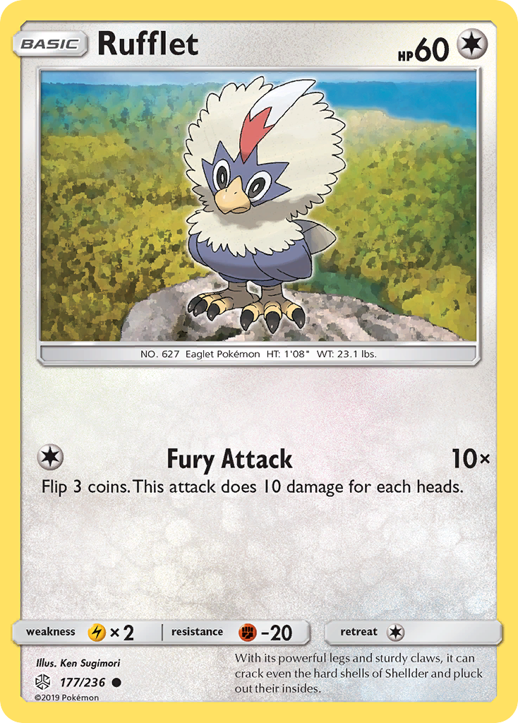 Rufflet (177/236) [Sun & Moon: Cosmic Eclipse] | Jomio and Rueliete's Cards and Comics