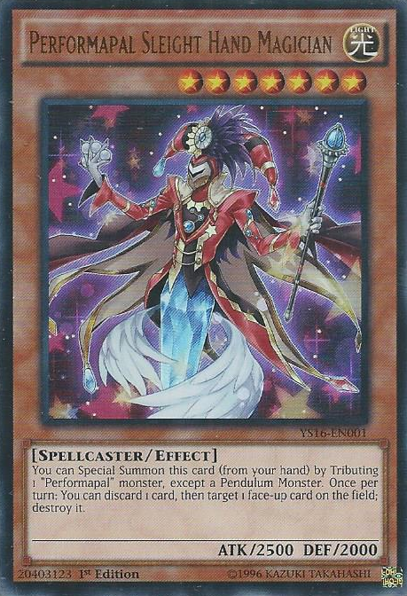 Performapal Sleight Hand Magician [YS16-EN001] Ultra Rare | Jomio and Rueliete's Cards and Comics