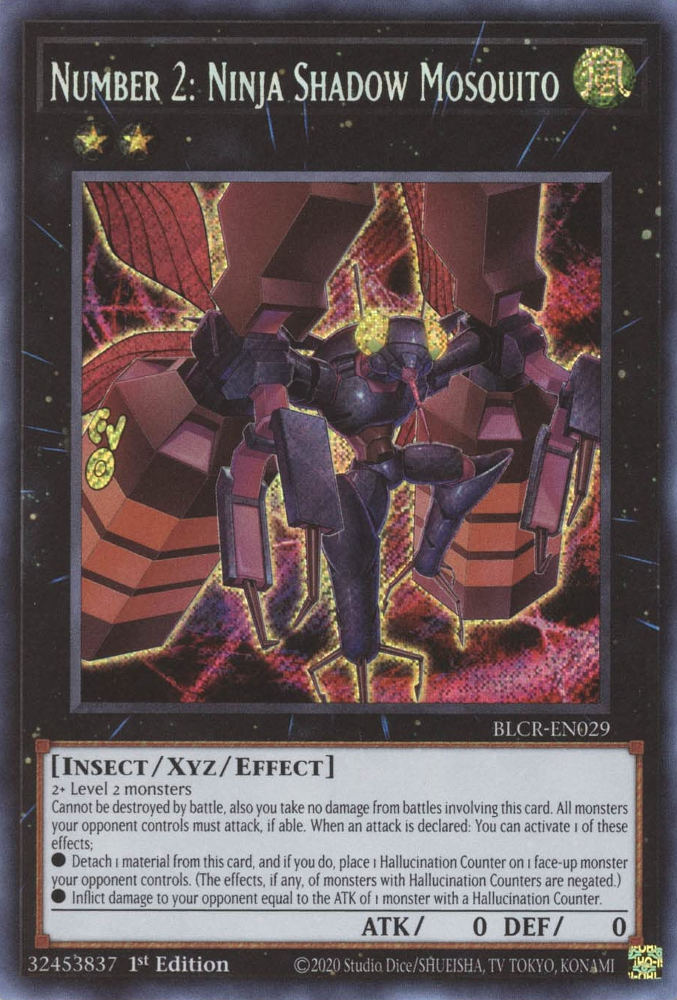 Number 2: Ninja Shadow Mosquito [BLCR-EN029] Secret Rare | Jomio and Rueliete's Cards and Comics