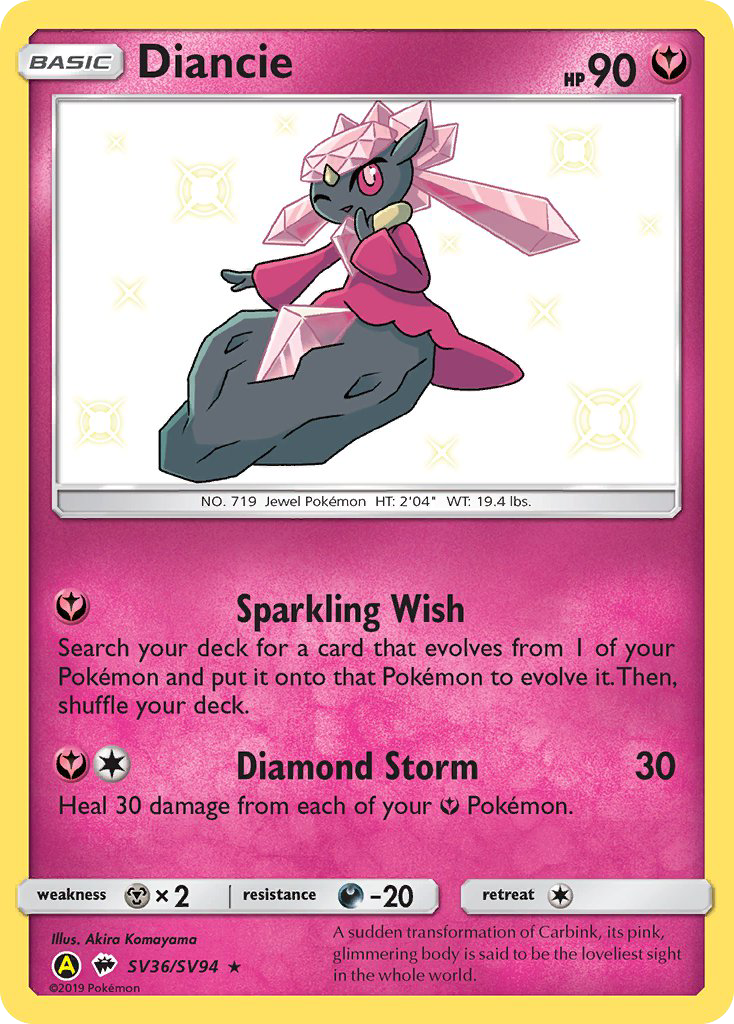Diancie (SV36/SV94) [Sun & Moon: Hidden Fates - Shiny Vault] | Jomio and Rueliete's Cards and Comics