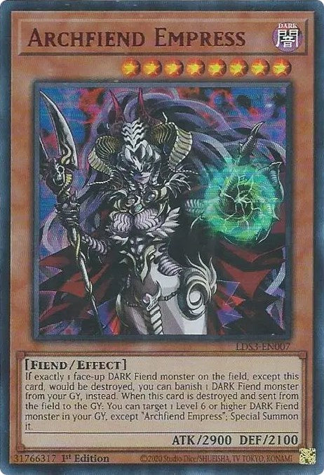 Archfiend Empress (Red) [LDS3-EN007] Ultra Rare | Jomio and Rueliete's Cards and Comics