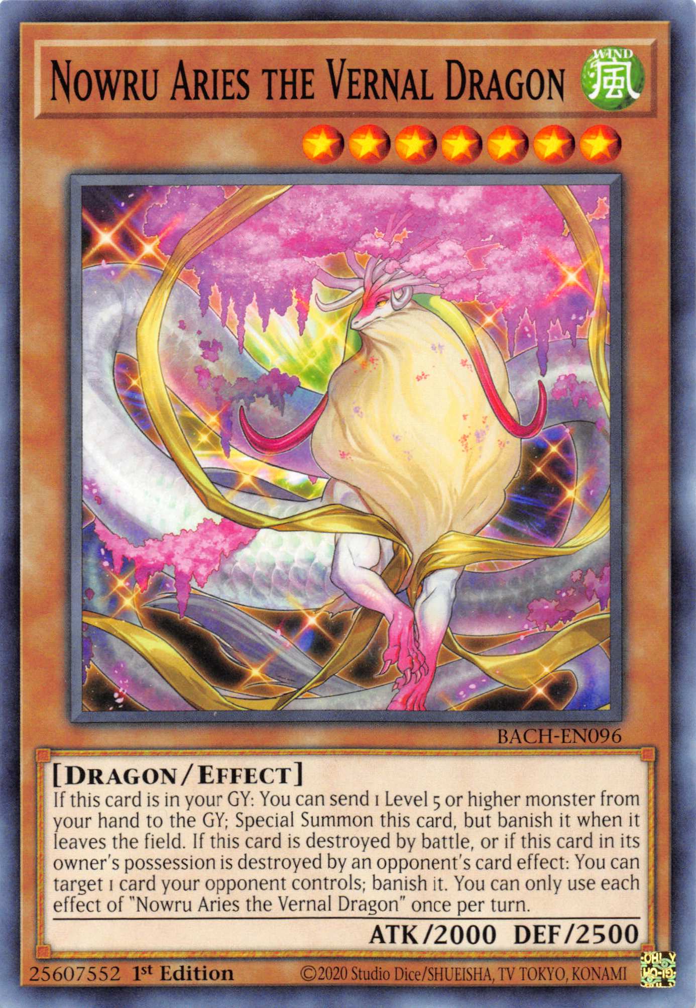 Nowru Aries the Vernal Dragon [BACH-EN096] Common | Jomio and Rueliete's Cards and Comics