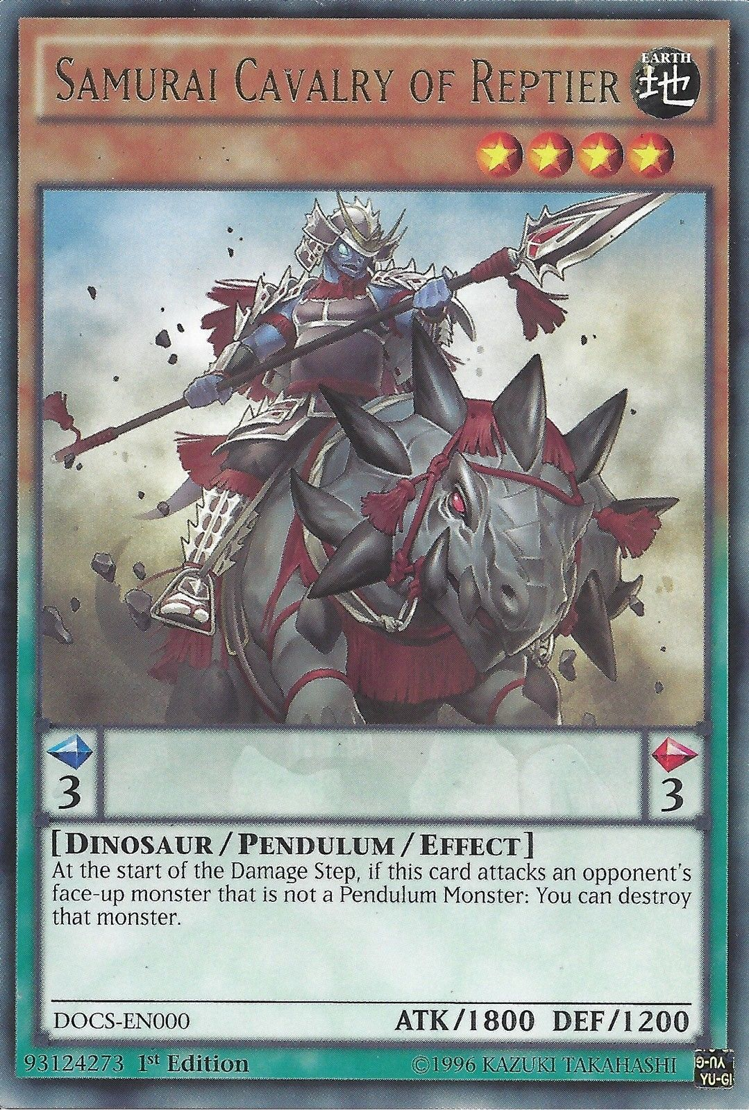 Samurai Cavalry of Reptier [DOCS-EN000] Rare | Jomio and Rueliete's Cards and Comics