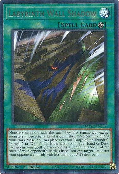 Labyrinth Wall Shadow [MAZE-EN007] Rare | Jomio and Rueliete's Cards and Comics