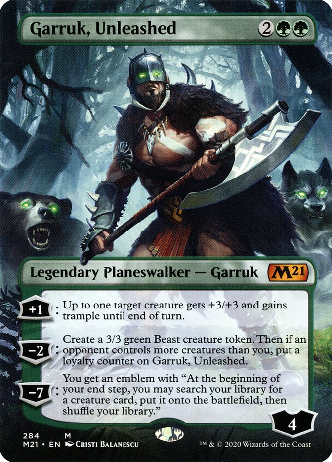 Garruk, Unleashed (Borderless) [Core Set 2021] | Jomio and Rueliete's Cards and Comics