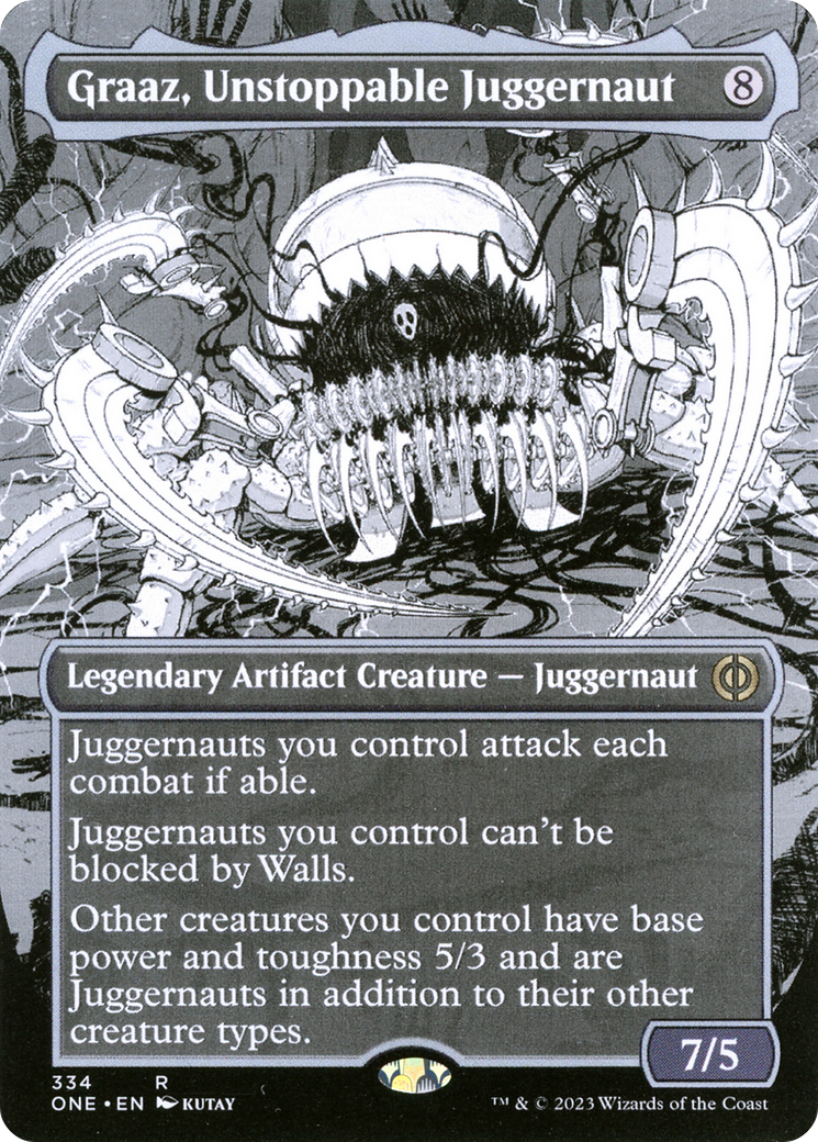 Graaz, Unstoppable Juggernaut (Borderless Manga) [Phyrexia: All Will Be One] | Jomio and Rueliete's Cards and Comics