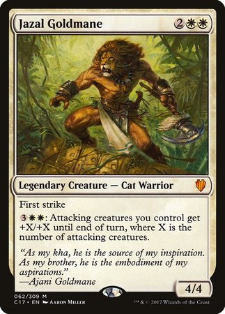 Jazal Goldmane [Commander 2017] | Jomio and Rueliete's Cards and Comics