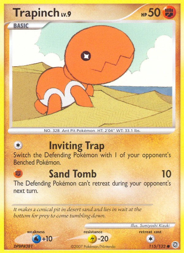 Trapinch (115/132) [Diamond & Pearl: Secret Wonders] | Jomio and Rueliete's Cards and Comics
