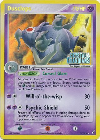Dusclops (17/100) (Stamped) [EX: Crystal Guardians] | Jomio and Rueliete's Cards and Comics