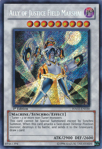 Ally of Justice Field Marshal [HA02-EN030] Secret Rare | Jomio and Rueliete's Cards and Comics