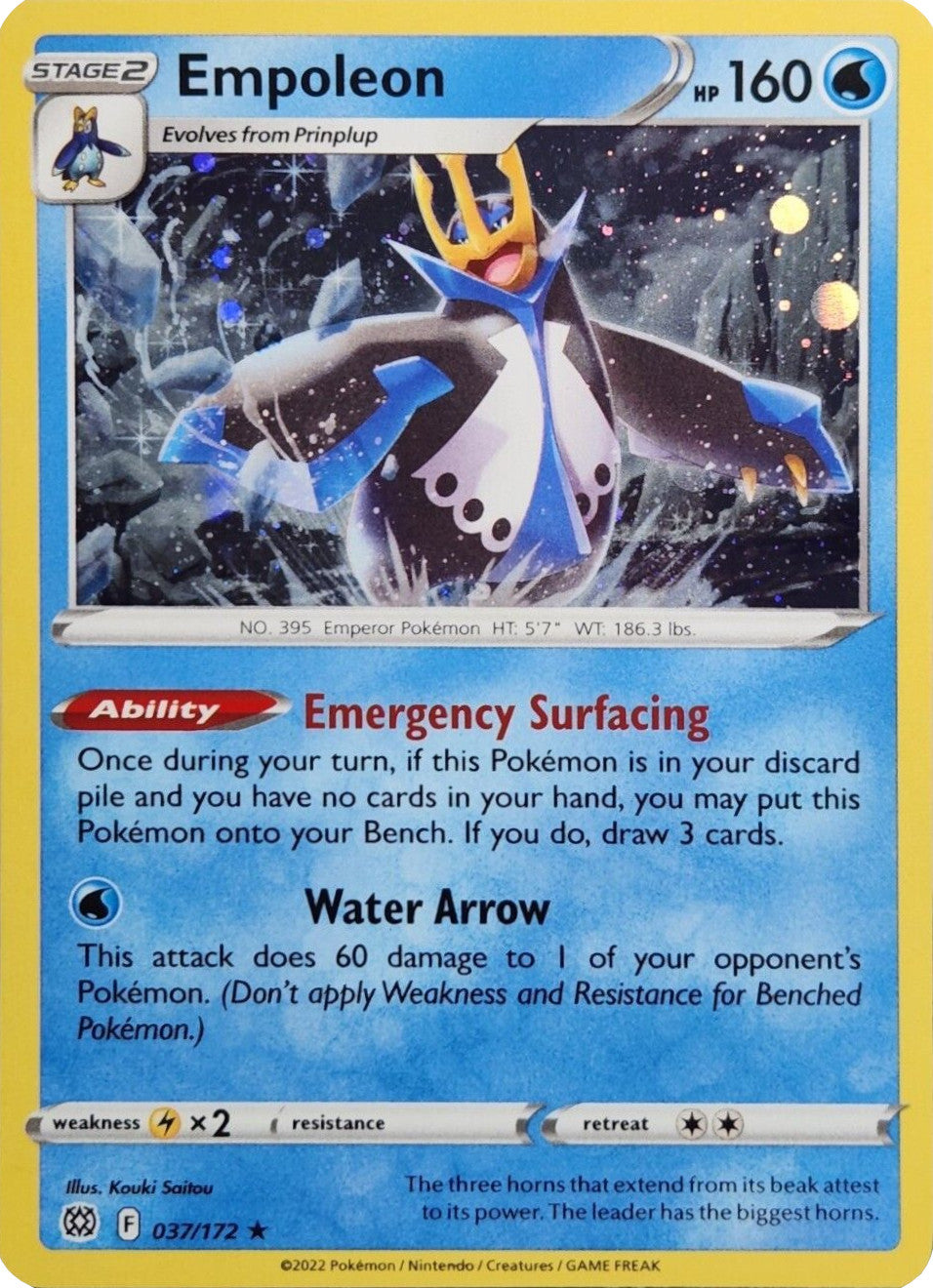 Empoleon (037/172) (Cosmos Holo) [Sword & Shield: Brilliant Stars] | Jomio and Rueliete's Cards and Comics