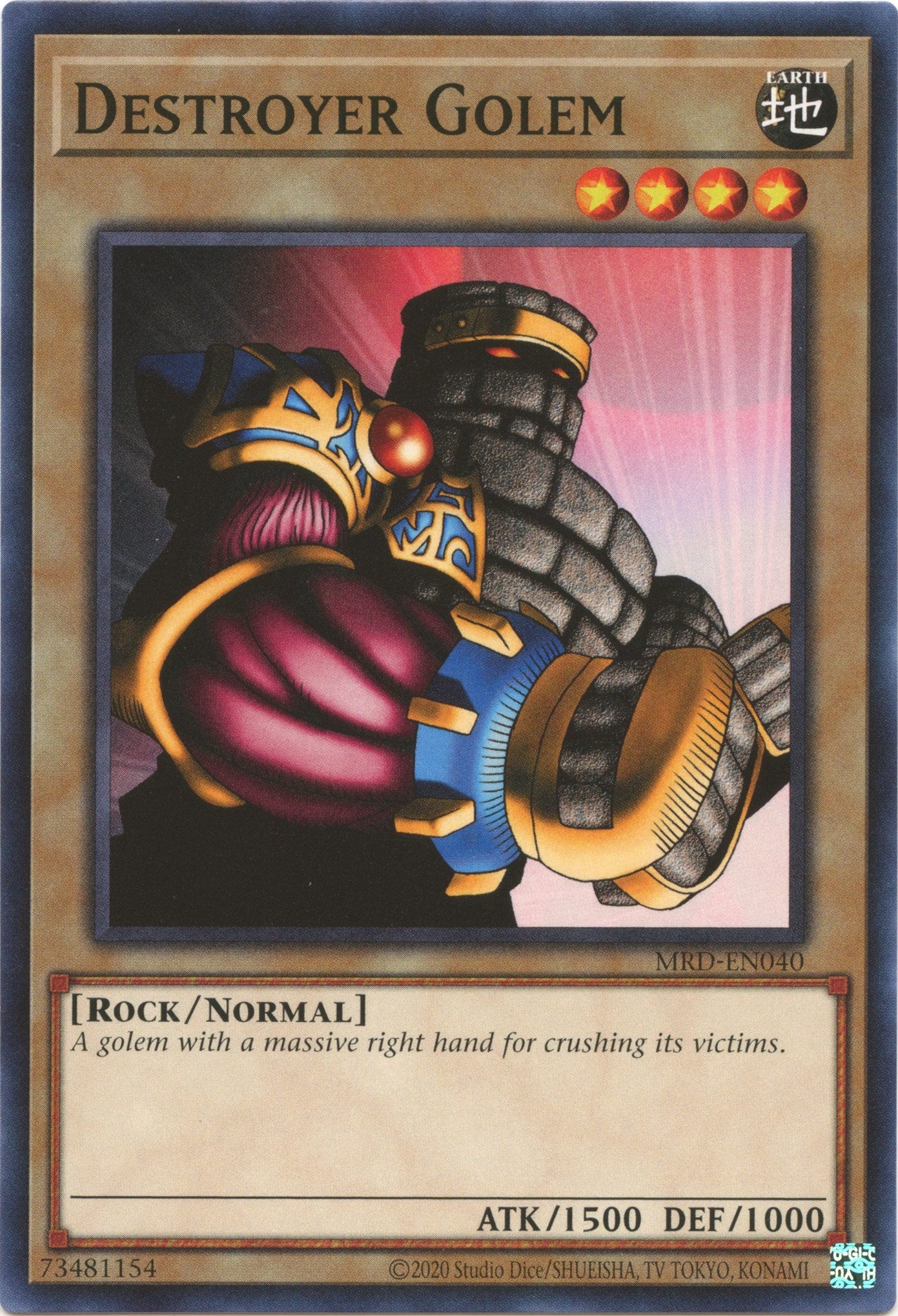 Destroyer Golem (25th Anniversary) [MRD-EN040] Common | Jomio and Rueliete's Cards and Comics