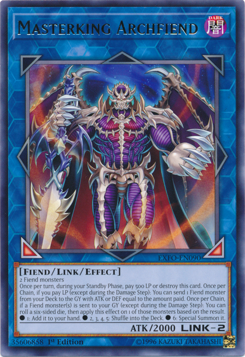 Masterking Archfiend [EXFO-EN090] Rare | Jomio and Rueliete's Cards and Comics