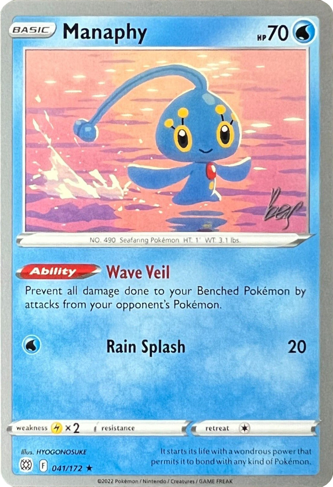 Manaphy (041/172) (Cheryl Again - Sebastian Lashmet) [World Championships 2022] | Jomio and Rueliete's Cards and Comics
