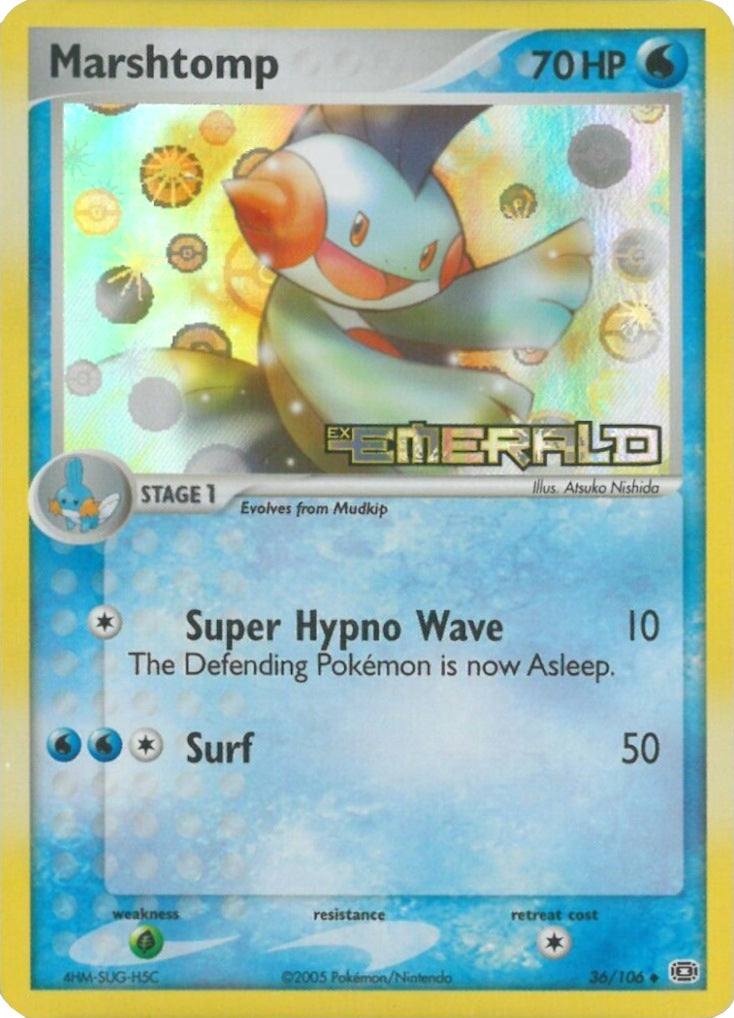 Marshtomp (36/106) (Stamped) [EX: Emerald] | Jomio and Rueliete's Cards and Comics