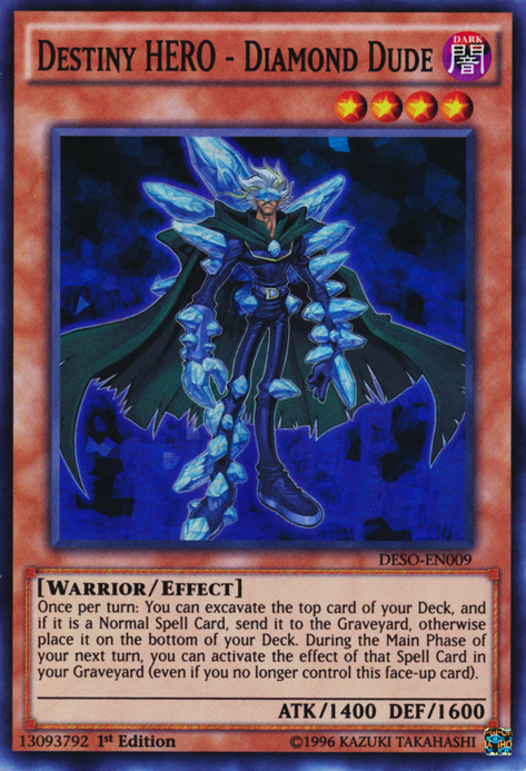 Destiny HERO - Diamond Dude [DESO-EN009] Super Rare | Jomio and Rueliete's Cards and Comics
