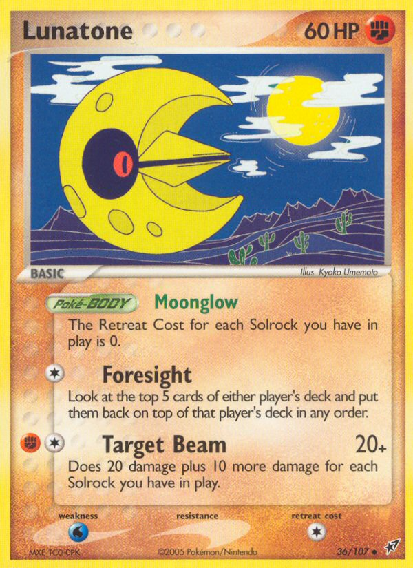 Lunatone (36/107) [EX: Deoxys] | Jomio and Rueliete's Cards and Comics