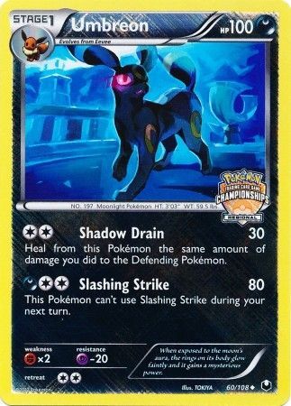 Umbreon (60/108) (Regional Championship Promo) [Black & White: Dark Explorers] | Jomio and Rueliete's Cards and Comics