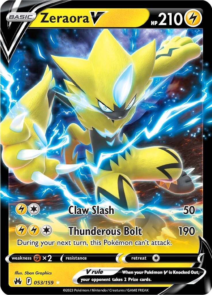 Zeraora V (053/159) [Sword & Shield: Crown Zenith] | Jomio and Rueliete's Cards and Comics