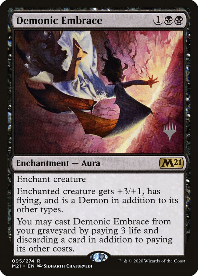 Demonic Embrace (Promo Pack) [Core Set 2021 Promos] | Jomio and Rueliete's Cards and Comics