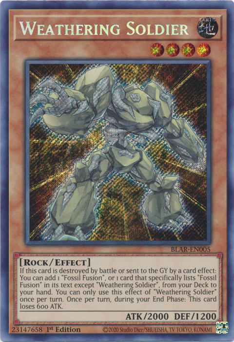 Weathering Soldier [BLAR-EN005] Secret Rare | Jomio and Rueliete's Cards and Comics