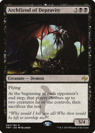 Archfiend of Depravity [Fate Reforged] | Jomio and Rueliete's Cards and Comics