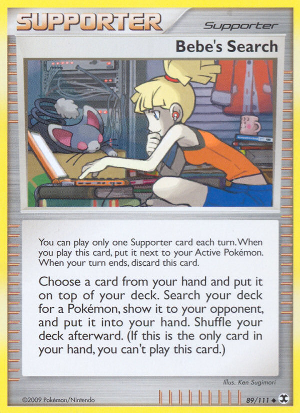 Bebe's Search (89/111) [Platinum: Rising Rivals] | Jomio and Rueliete's Cards and Comics