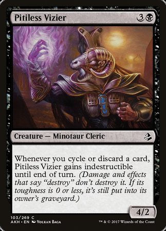 Pitiless Vizier [Amonkhet] | Jomio and Rueliete's Cards and Comics