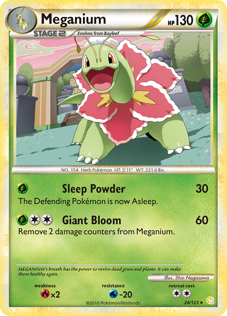 Meganium (26/123) [HeartGold & SoulSilver: Base Set] | Jomio and Rueliete's Cards and Comics