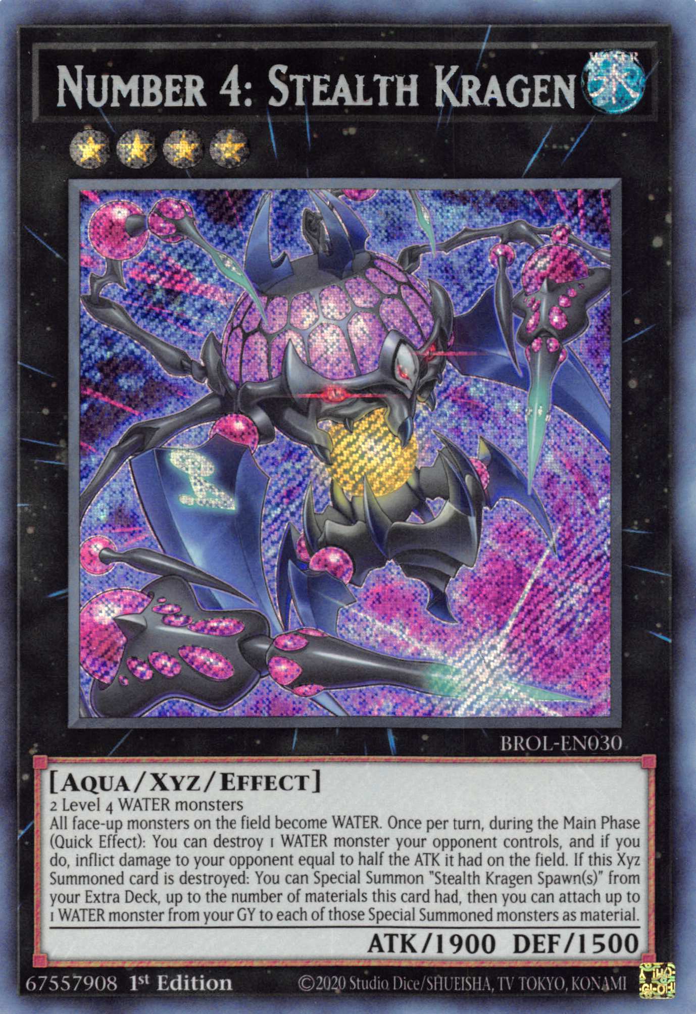 Number 4: Stealth Kragen [BROL-EN030] Secret Rare | Jomio and Rueliete's Cards and Comics